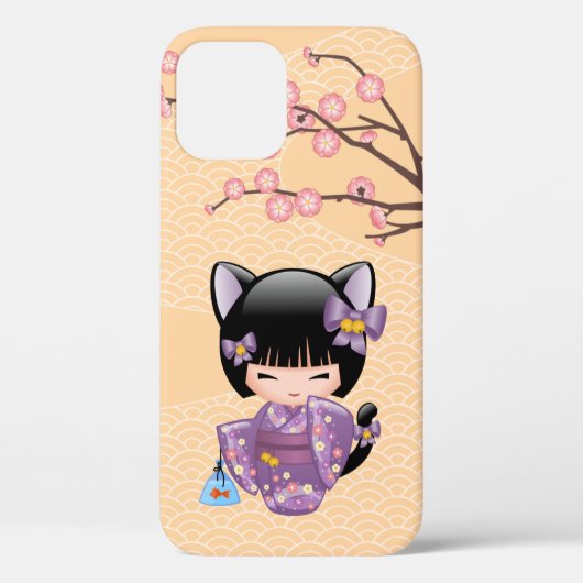 ねこコケシ人形 – 猫耳ゲイザーガール Case-Mate iPhoneケース (裏面)