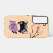 ねこコケシ人形 – 猫耳ゲイザーガール SAMSUNG GALAXYケース (裏面横)