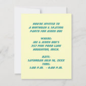 ねこスケートパーティー招待状 〜 EZ2カスタマイズ 招待状 (裏面)