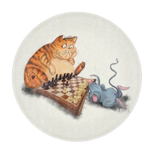 ねこチェス遊のカッティングボード カッティングボード (正面)