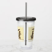 ねこネコ歩く傘つき雪黄 アクリルタンブラー (右)