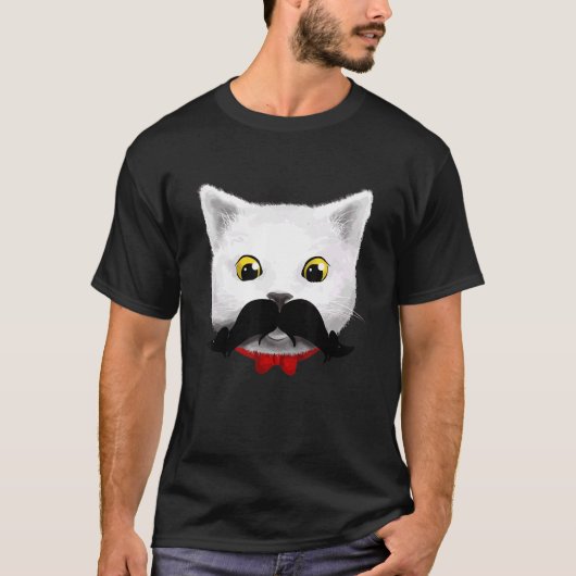 ねこネズミかわいい猫パロディ Tシャツ (正面)