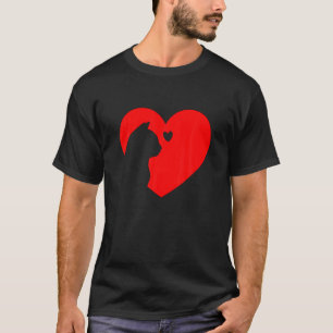 ねこバレンタインハートfor子猫と動物愛好家 tシャツ