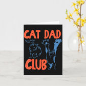 ねこパパクラブ 笑える猫好き ペット親 父の日 メンズ カード (黄色い花)