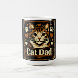 ねこパパ - 猫の誇り高い父親 ユーモア 愛 コーヒーマグカップ