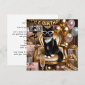 ねこビジネスママパーティー招待状 招待状 (正面/裏面)