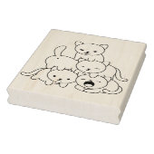 ねこピラミッド – ねこグループぬりえページ ラバースタンプ (スタンプ)