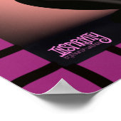 ねこピンクおもしろいハロウィーン吸音教室 ポスター (角)