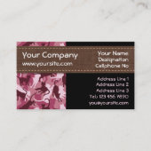 ねこピンク迷彩横型名刺 名刺 (正面)