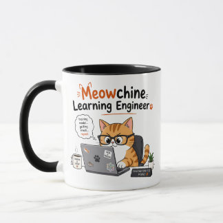 ねこマシンラーニングエンジニア マグカップ