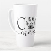 ねこママの肉球印 カフェラテマグ (左アングル)