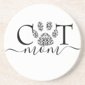 ねこママの肉球 コースター (正面)