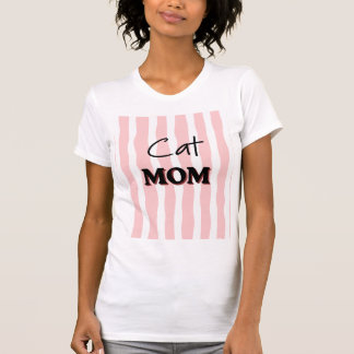 ねこママ ストライプ Tシャツ