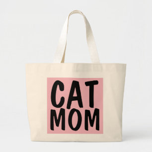 ねこママ トートバッグ ピンク