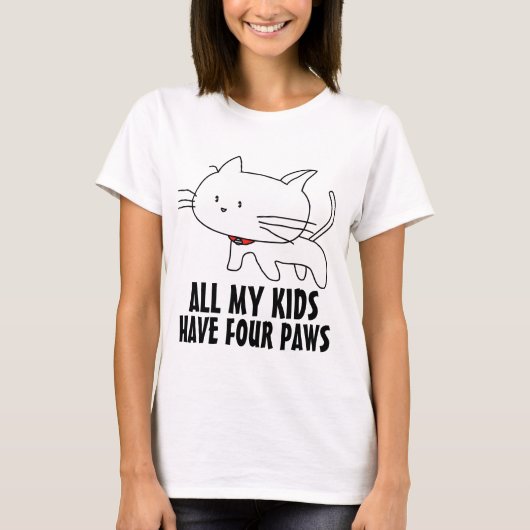 ねこママTシャツ。面白くてかわいい Tシャツ (正面)