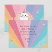 ねこユニコーンミャオジカルバースデー サンキューカード (正面/裏面)