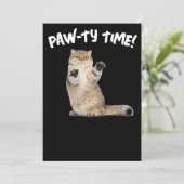 ねこユーモアパーティー招待状 招待状 (スタンド正面)