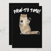 ねこユーモアパーティー招待状 招待状 (正面/裏面)