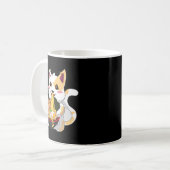 ねこラーメンかわいい日本のアニメ食ガールズ公式 コーヒーマグカップ (正面左)