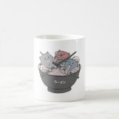 ねこラーメンかわいい コーヒーマグカップ (中央)