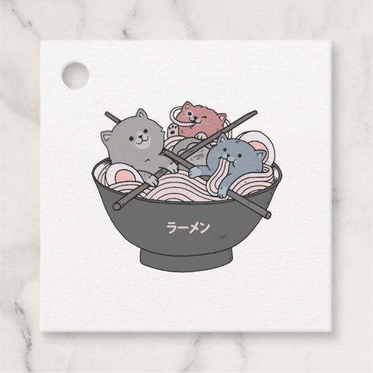 ねこラーメンかわいい フェイバータグ (正面)
