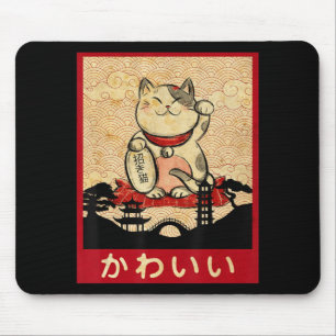 ねこラーメン丼日本のアニメかわいい猫 マウスパッド
