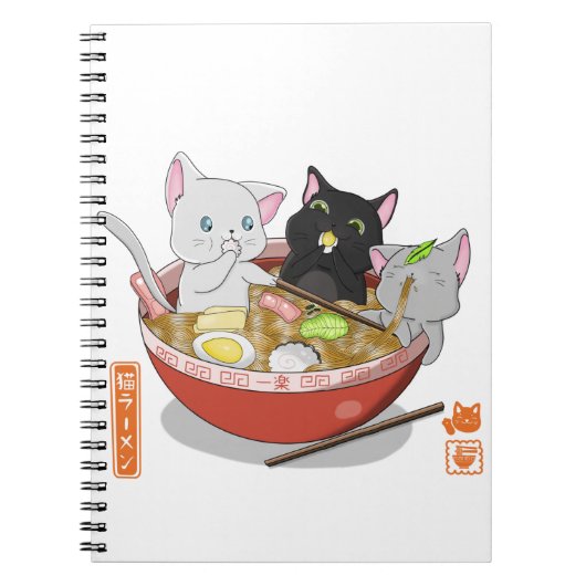 ねこラーメン猫 ノートブック (正面)