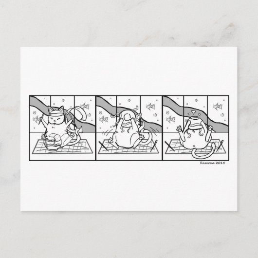 ねこラーメン ポストカード (正面)