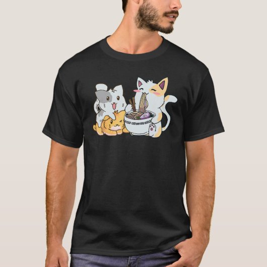 ねこラーメン Tシャツ (正面)