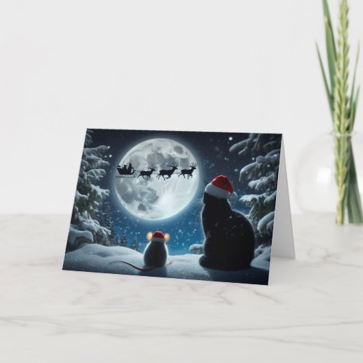 ねこ信じと! クリスマスカード (正面)