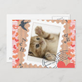 ねこ切手 ポストカード (正面/裏面)