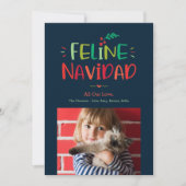 ねこ好きのためのクリスマス ペットホリデー フォトカード シーズンカード (正面)