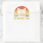 ねこ好きのための「猫の毛なんて気にしない」カード ラウンドシール (バッグ)