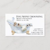 ねこ子犬バスタブ犬グルーミングペットサービス 名刺 (正面)