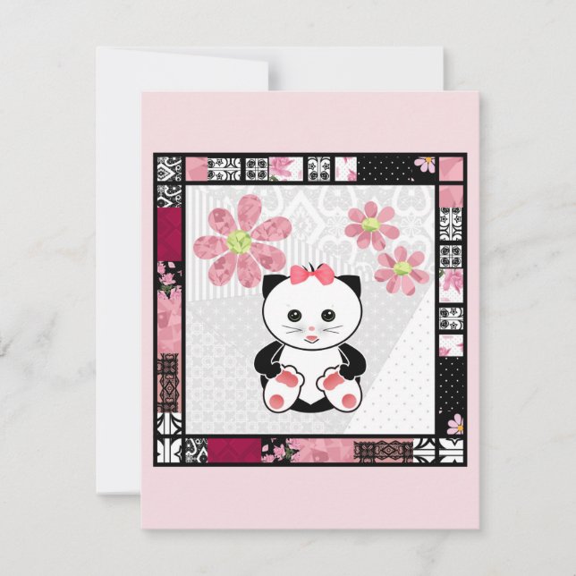 ねこ子猫イラストレーションキッズ子供プリント (正面)