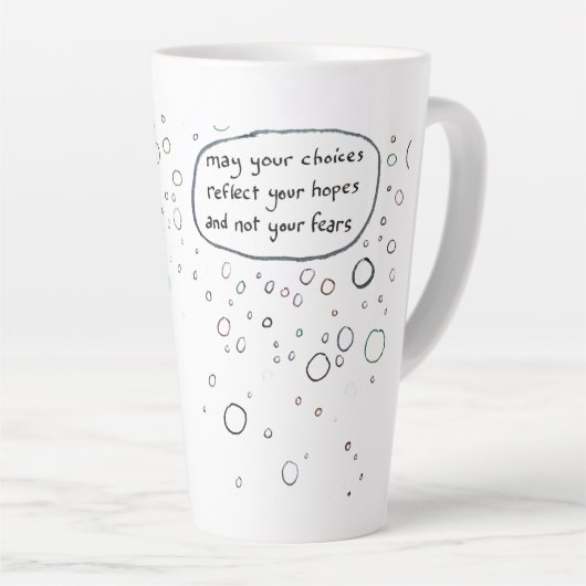 ねこ希望 カフェラテマグ (右アングル)