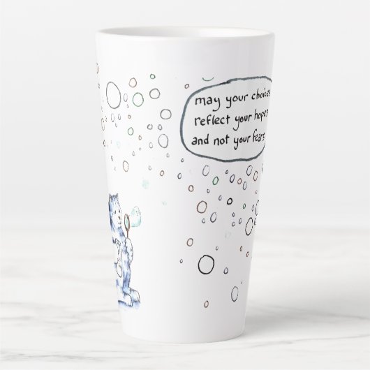 ねこ希望 カフェラテマグ (正面)