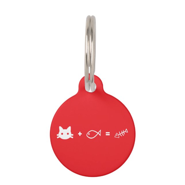 ねこ数学 ペット　ネームタグ (正面)