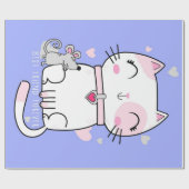 ねこ最高のとマウスの友 ラッピングペーパー (フラット)