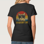 ねこ毛なんて気にしない 猫好きのためのデザイン Tシャツ (裏面)