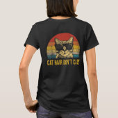 ねこ毛なんて気にしない 猫好きのためのデザイン Tシャツ (裏面)