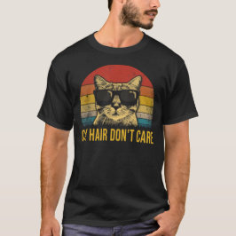 ねこ毛なんて気にしない 猫好きのためのデザイン Tシャツ