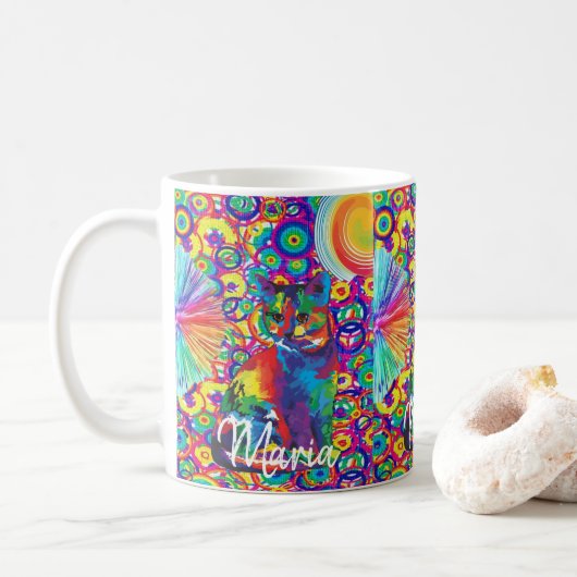 ねこ猫マカラフルグ コーヒーマグカップ (ドーナツ)