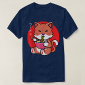 ねこ猫ラーメンかわいい10代のギフト男の子 Tシャツ (デザイン正面)