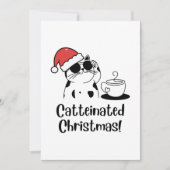 ねこ珈琲クリスマス＆ネコ好きなホリデー シーズンカード (正面)