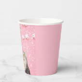 ねこ舐める雪片紙カップ 紙コップ (左)