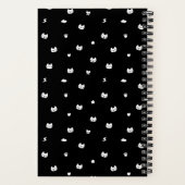 ねこ落書き ブラック ノートブック (裏面)