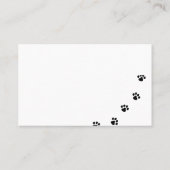 【ねこ通り抜け中(シロ)】 The cat passing through (White) 名刺 (裏面)