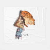 ねこ遊チェスフリースブランケット フリースブランケット (正面(横))