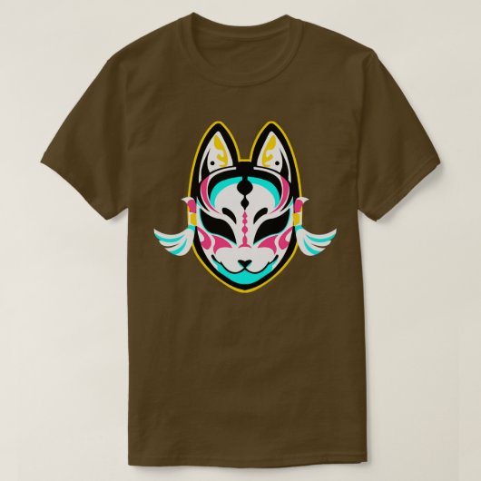 ねこ鬼マスク Tシャツ (デザイン正面)